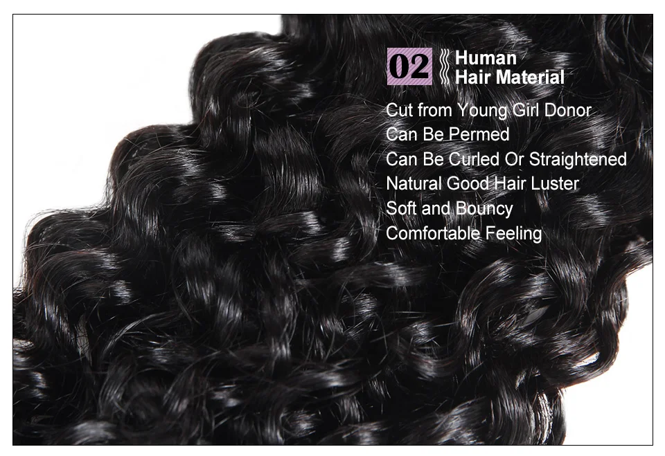 Allove Curly Hair Wave Bundles With Closure (15)