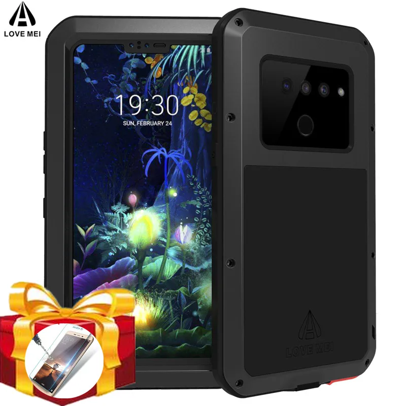 Gorrila Glass) защитный чехол на весь корпус для LG V50 ThinQ металлический армированный