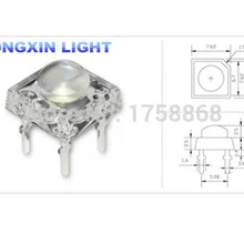 100 шт. светодиодный 5 мм желтый Piranha огнеупор высшего качества светодиодный s 4 pin купол Широкий формат супер яркий светодиодный светильник лампы для автомобиля светильник высокое качество, лидер продаж