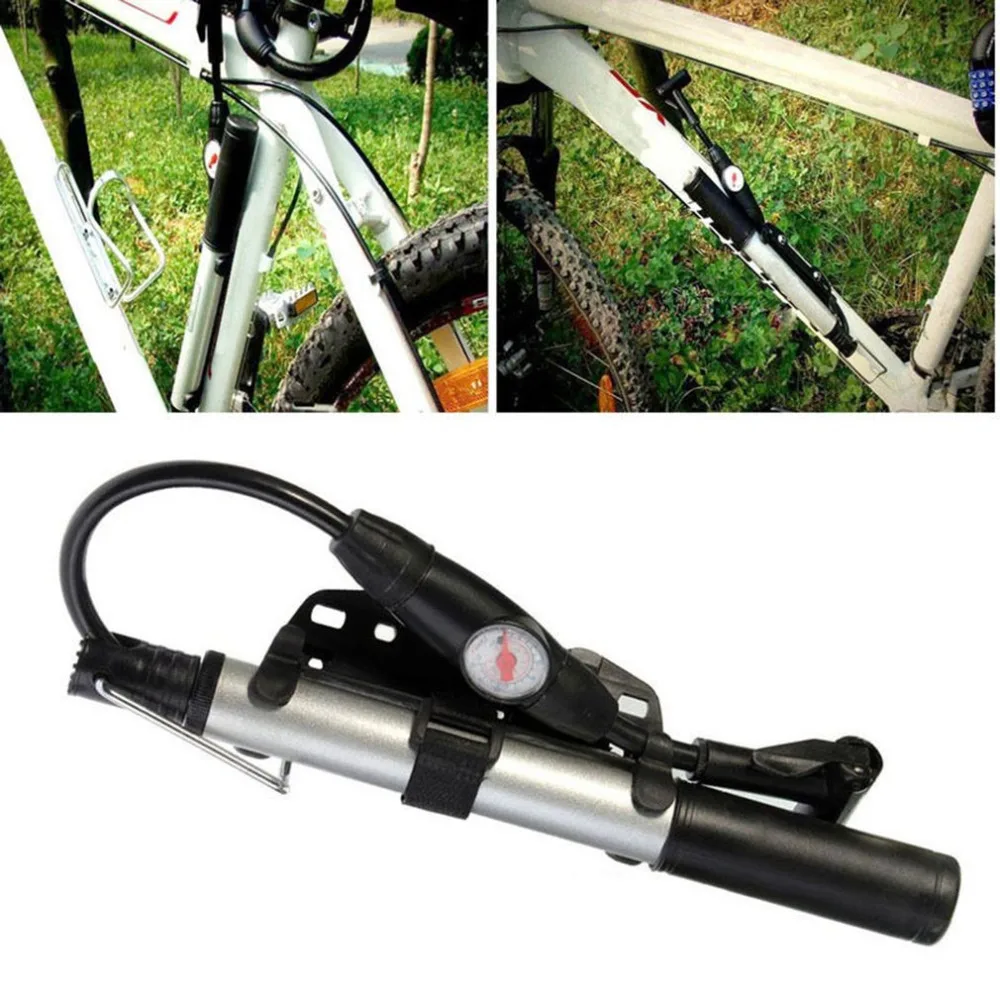 TSAI велосипедный ручной насос мини портативный алюминиевый сплав MTB горный велосипед шины высокого давления насос для надувания черный