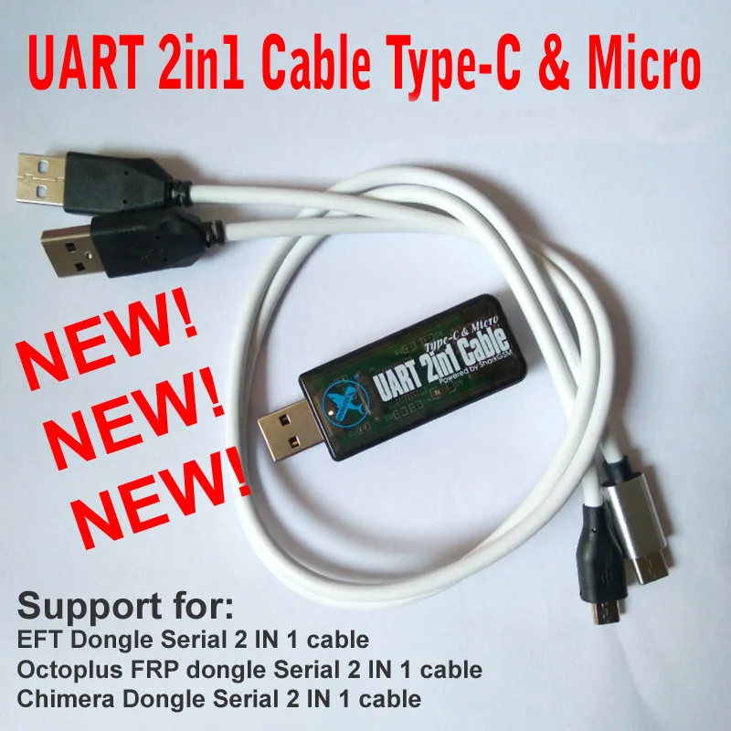 2018 Nieuwste UART 2в1 кабель type-C Micro для eft dongle octoplus frp dongle chimera dongle инструменты