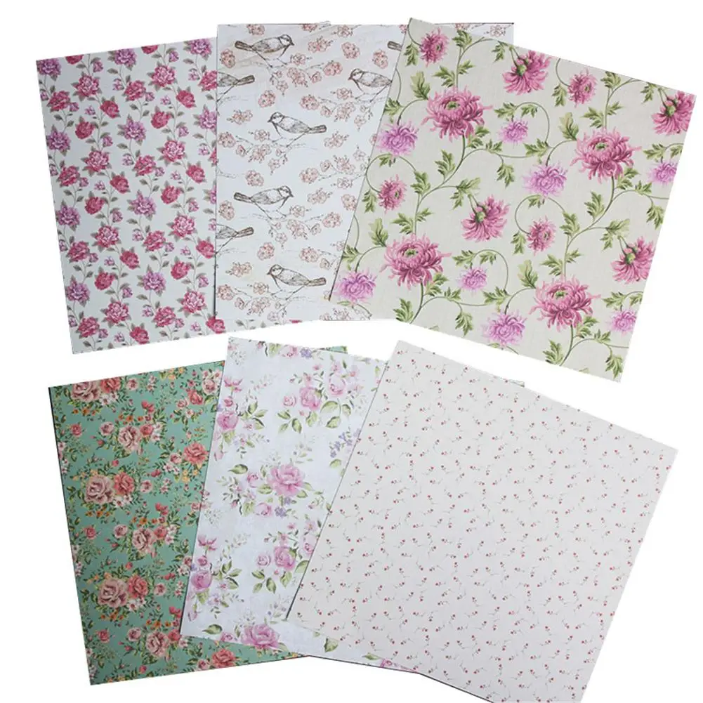 

24pcs DIY Album Scrapbook Pads Paper Hand Account Card Making Background Paper 6 Inch Single-Sided Pattern Craft Paper