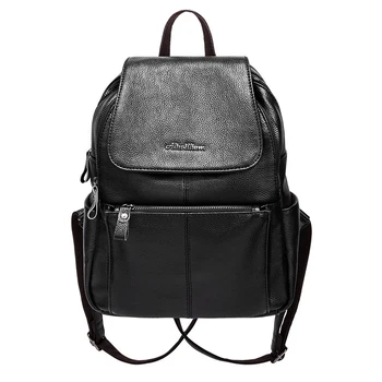 

High Quality PU Leather Women Backpack Fashion Solid School Bags For Teenager Girls Large Capacity Casual Women Backpacks168-195