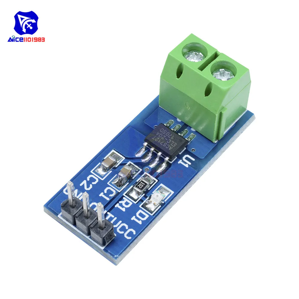 ACS712 5A диапазон датчика тока Модуль платы для Arduino 5V Датчик Холла модуль