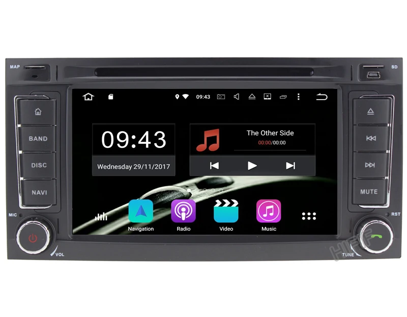 Top 2 Din Auto Radio Android 9 For VW/Volkswagen/Touareg CANBUS Car Multimedia Video DVD Player GPS Navigation USB DVR FM/AM 4