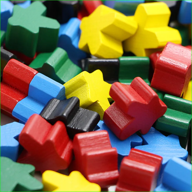 

40 Pieces Game Pieces Wooden Chess Meeples/Carcassonne Board Game Accessories