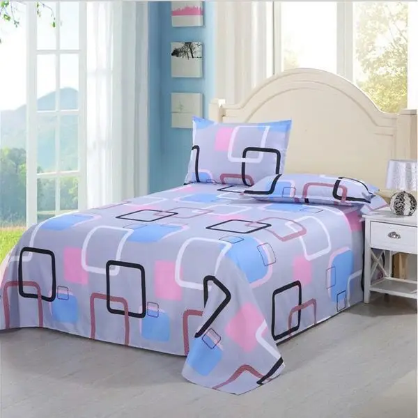 

2019 Decor Brand Cotton with Polyester Bed Sheets Na Home Textile Para Bed Sheet Flower Pattern Soft Warm Protector Coverlet