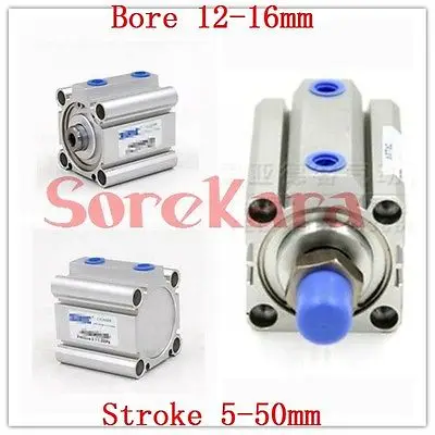 

ACQ16x15-B Male Thread Compact Cylinder Standard Double Acting Single Rod Bore 16mm Stroke 15mm AIRTAC Type
