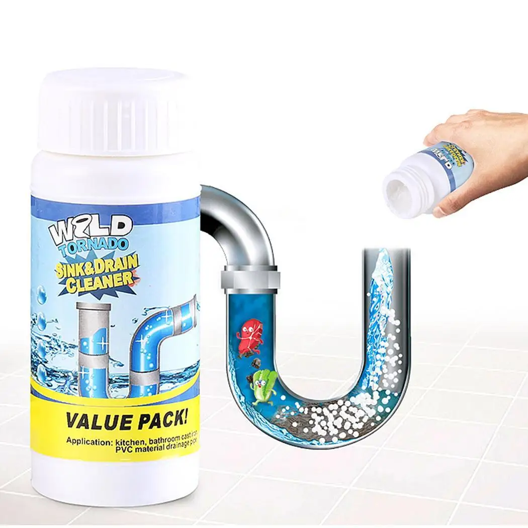 

Powerful Pipe Dredging Agent Kitchen Sink Sewer Bathroom Toilet Blockage shower drain pipe cleaning tool deodorant detergent