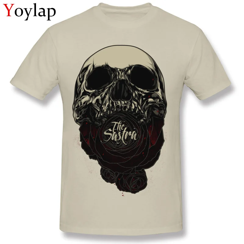 Graphic Printed Summer Autumn Family Short Sleeve T Shirts Cotton Fabric Round Collar Mens Tops T Shirt Normal Tee Shirt beige