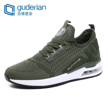 

GUDERIAN 2019 Fashion Casual Shoes Men Flat Sneakers Breathable Mesh Mens Trainers Shoes Outdoor Walking Lovers Shoes Zapatilla