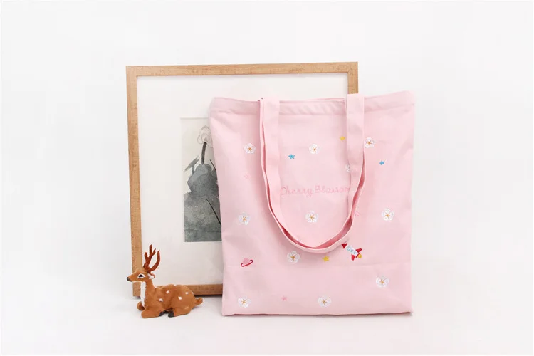 Monsisy холщовая женская сумка для покупок продуктовая сумка на плечо модная сумка Univers/Cherry Blossom сумка женская эко складная сумка - Цвет: 2 straps Blossom B