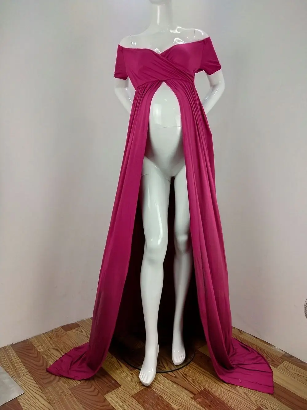 Sexy Maternity Photography Props Maternity Dresses Off Shoulder Maternity Gown For Photo Shoots 2019 New Women Pregnancy Dress (5)