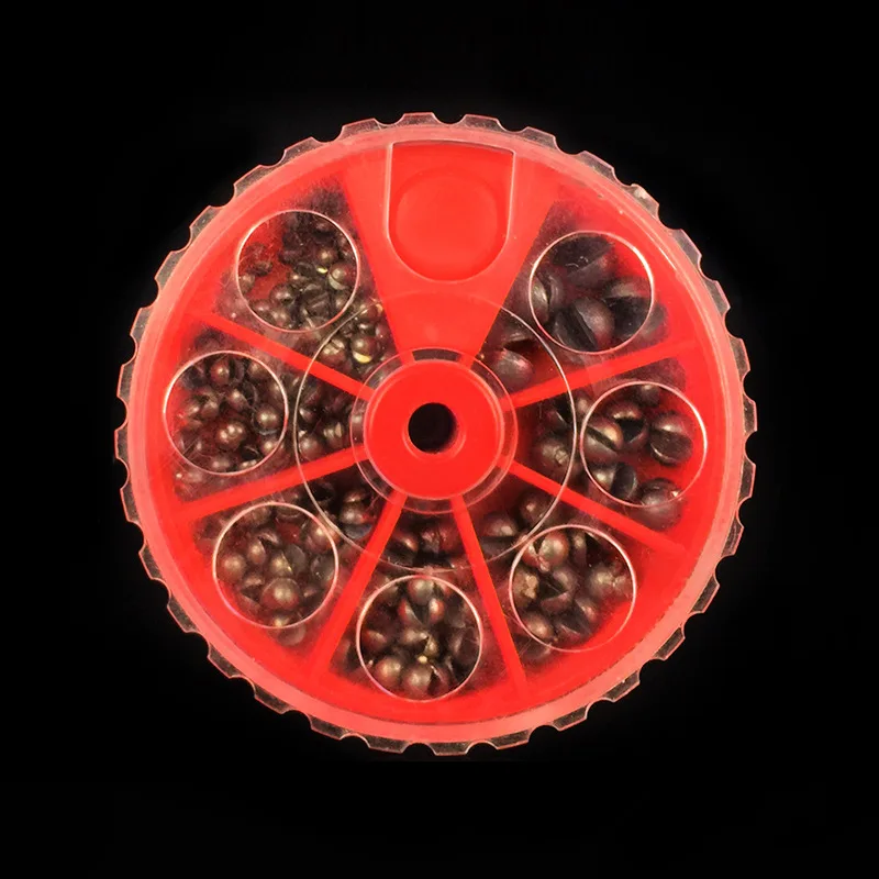 57 Sizes Mini Round Split Lead Sinkers Set Fishing Lead Weights in Fishing Accessories Box 0.2g 0.28g 0.38g 0.5g 0.8g 1.6g 2 (11)