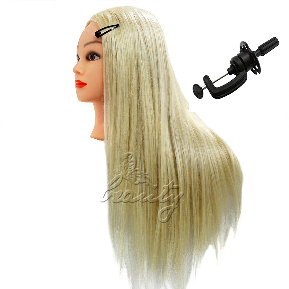 

Neverland 30" Real Hair Blonde Mannequin Head Training Head Practice Hair Styling Braiding Hairdressing Tool + Table Clamp