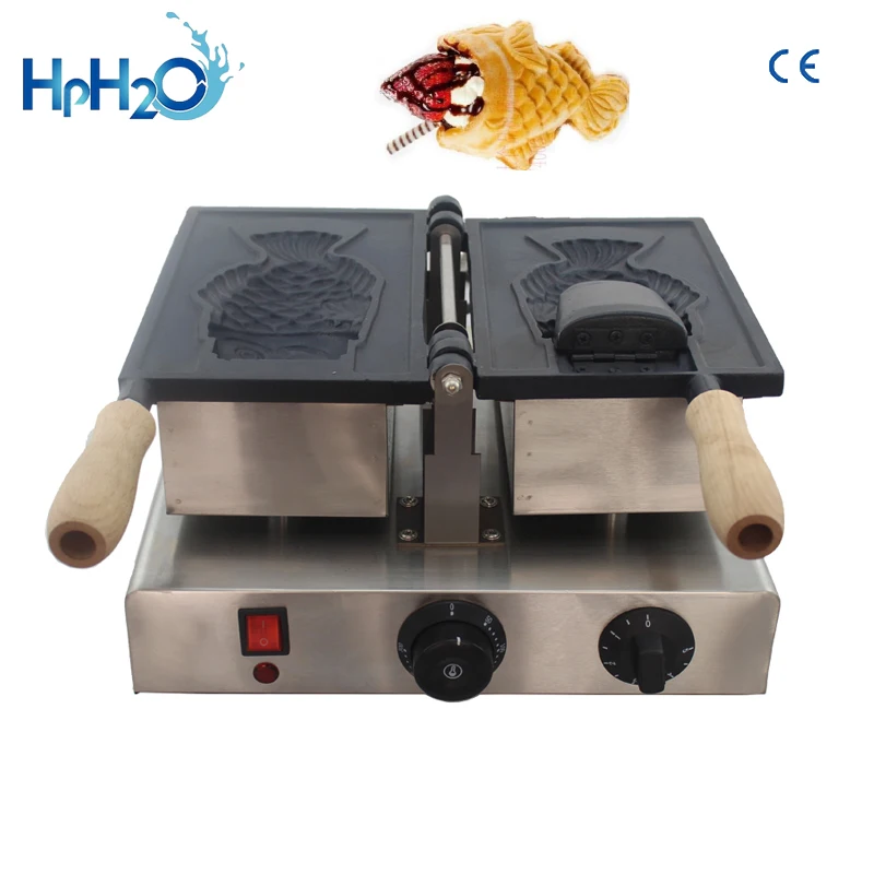 

Commercial Ice Cream Taiyaki Machine fish shape waffle cone maker Open Mouth Taiyaki Maker Machine fish cake machine