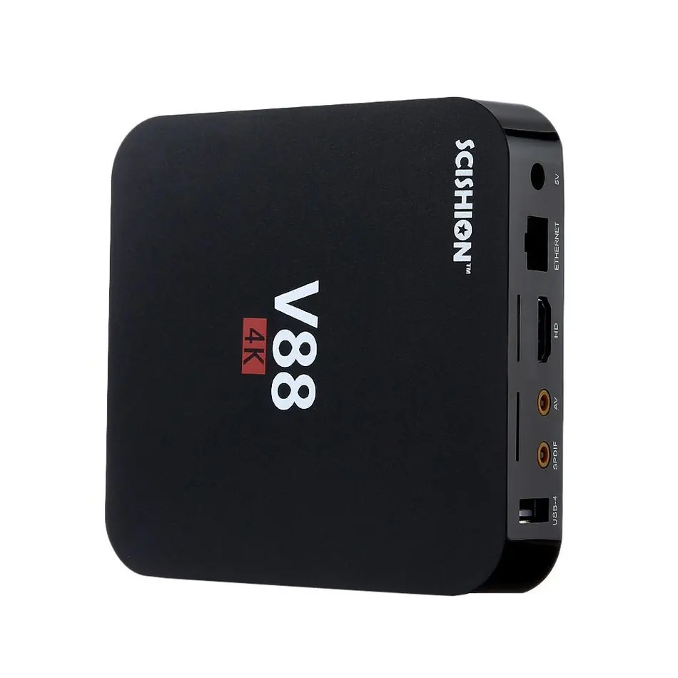 SCISHION V88 Android tv Box IP tv ОС Android 9,0 1 ГБ ОЗУ 8 Гб RK3229 четырехъядерный 1080P WiFi HDMI смарт ТВ приставка медиаплеер