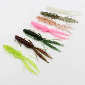 

Promotion!35pcs 7.5cm 1.8g with backBionic shrimp high quality Soft floatinglure fishing tackle Minnow carp fishing