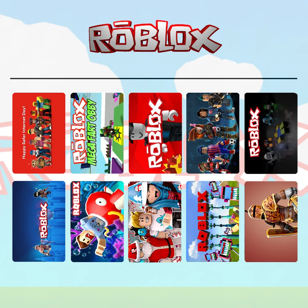 Ohcomics 10pcs Roblox Figure Hot Game Card Stickers Dull -