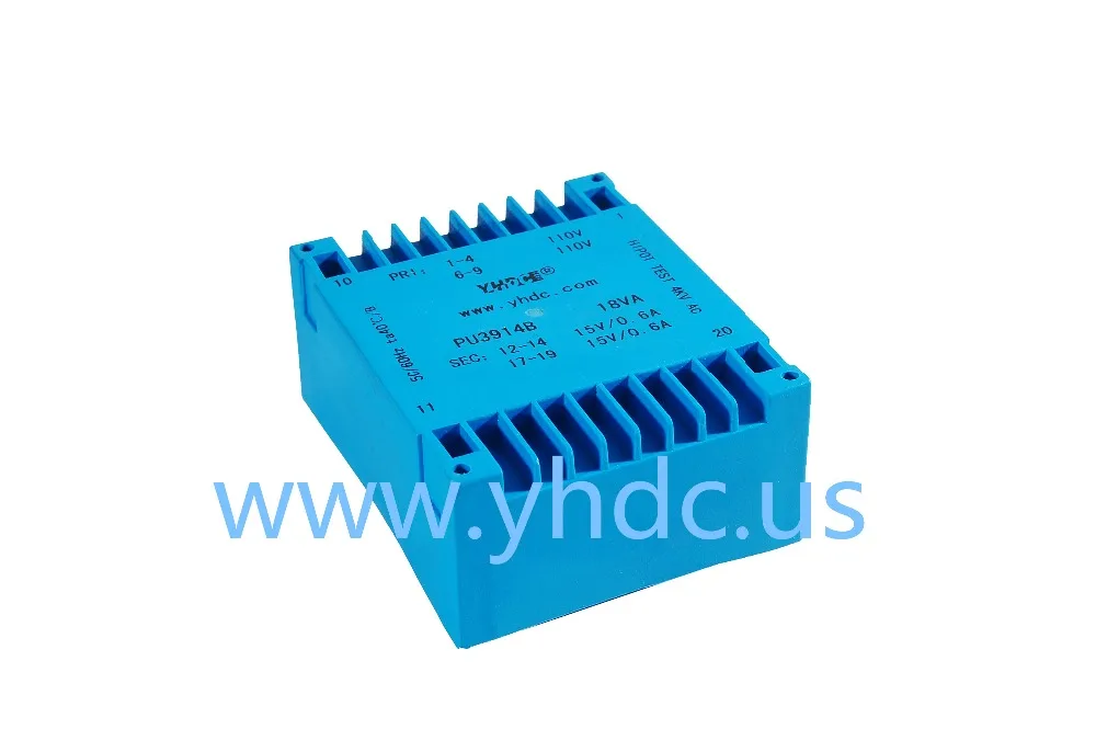 PU3914B UI Тип 18VA 2*115V 2*15V PCB Инкапсулированный трансформатор | Обустройство дома