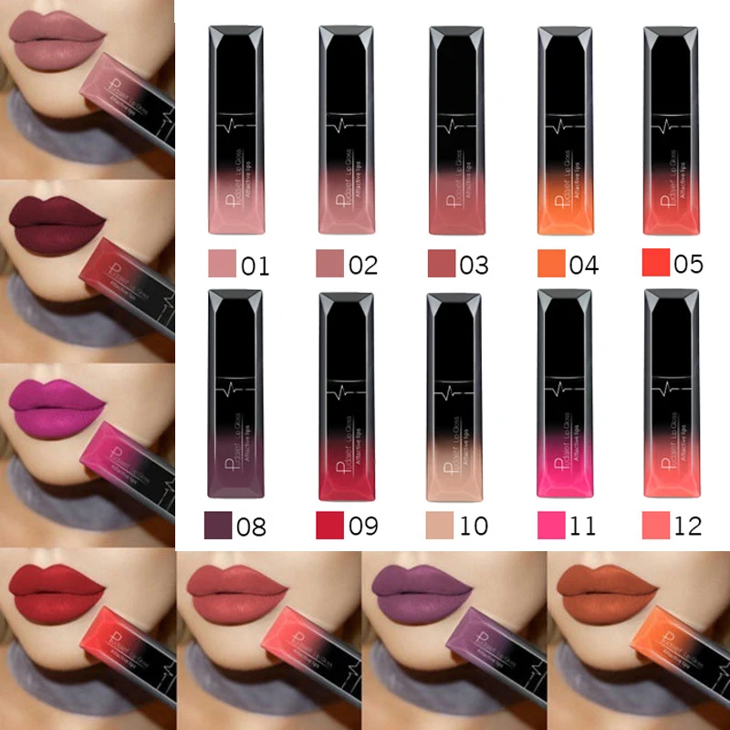 

Brand Makeup Lip Gloss Colors Cosmetics Long Lasting Pigment Metallic Sexy Red Lip Tint Velvet Matte Nude Liquid Lipstick