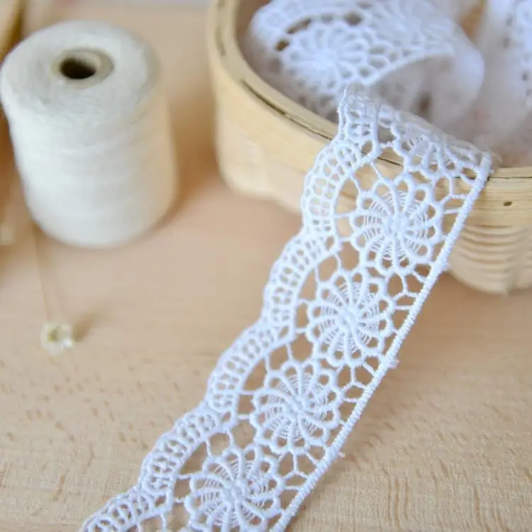 DIY аксессуары ручной работы Хлопок Кружева растворимая вышивка кружева (4