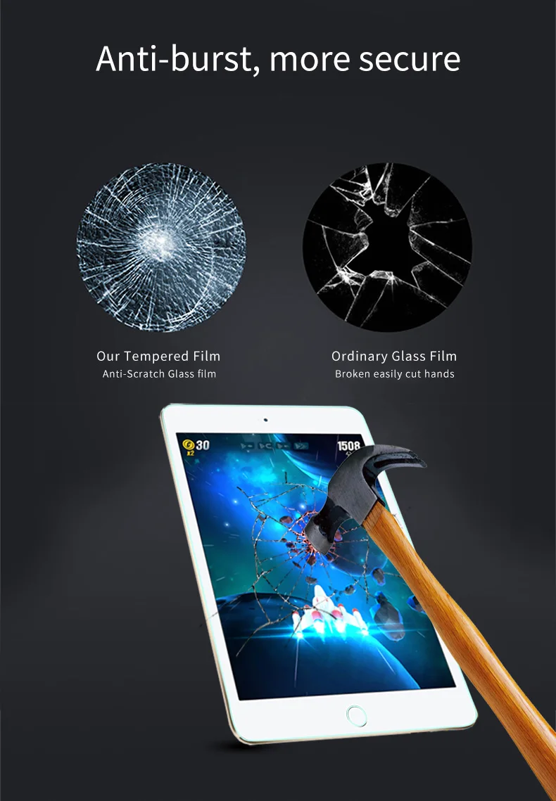 ipad tempered glass film 9.7
