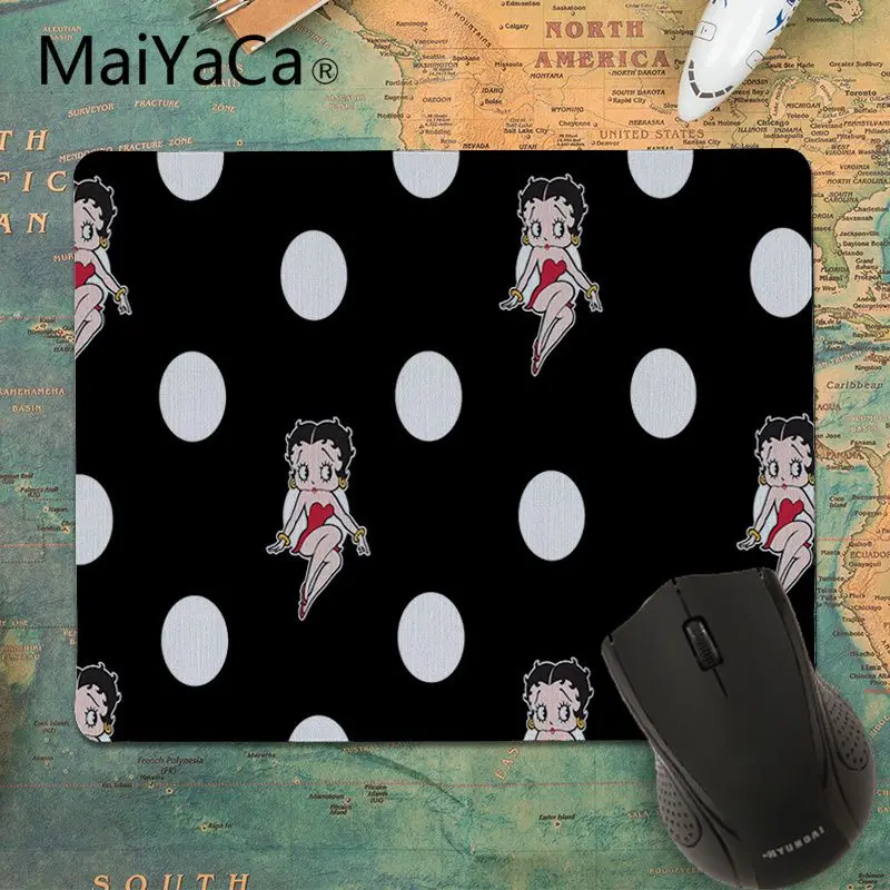 MaiYaCa Betty boop Девушка индивидуальные коврики для мышки коврик для мышки в стиле аниме DIY дизайн игровая мышь подкладка для коврика для ПК ноутбук