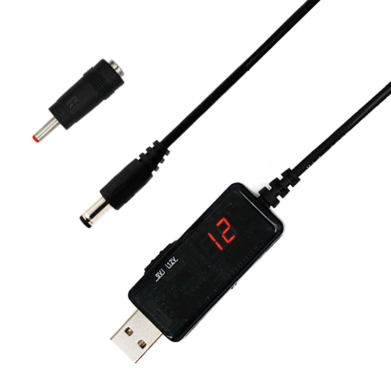 

DC 5.5mm x 2.1mm USB Plug Adapter Universal monitor 9V 12V Wireless Router Purifier Light Cat Emergency Power Supply Line 40%off