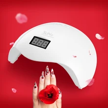 SUN5 УФ светодиодный светильник 48 Вт Сушилка для ногтей лампа для сушки ногтей двойной светильник с автоматическим датчиком с ЖК-дисплеем кнопка таймера SUNUV лампа для маникюра