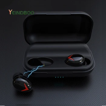 

YEINDBOO A8 TWS Bluetooth Earphones 5.0 Mini Sport Wireless Headset Stereo Bass Earbuds Touch control with charging earphone