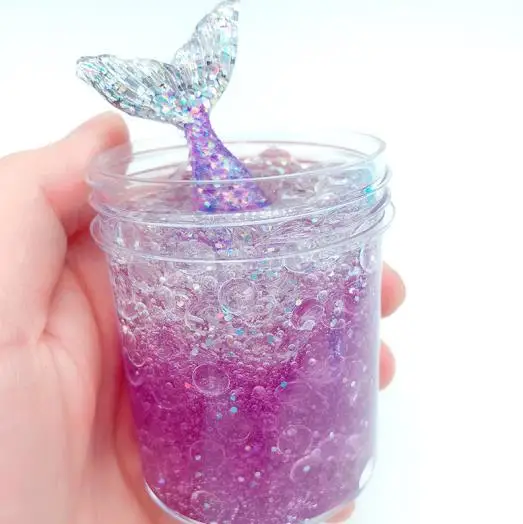 CHENG WANG Slime поставляет глину DIY градиентная Русалка Кристалл грязь головоломка мягкое полимерное мягкое слизь игрушки - Цвет: 08