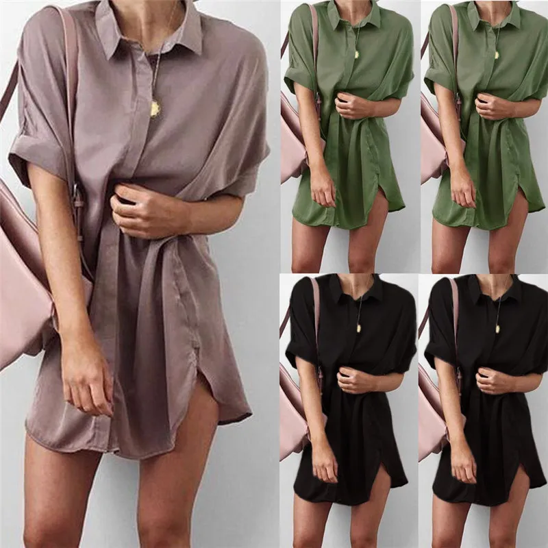 4-Colors-Short-Sleeve-Maternity-V-neck-chiffon-blouse-summer-fashion-casual-solid-Color-shirts-loose