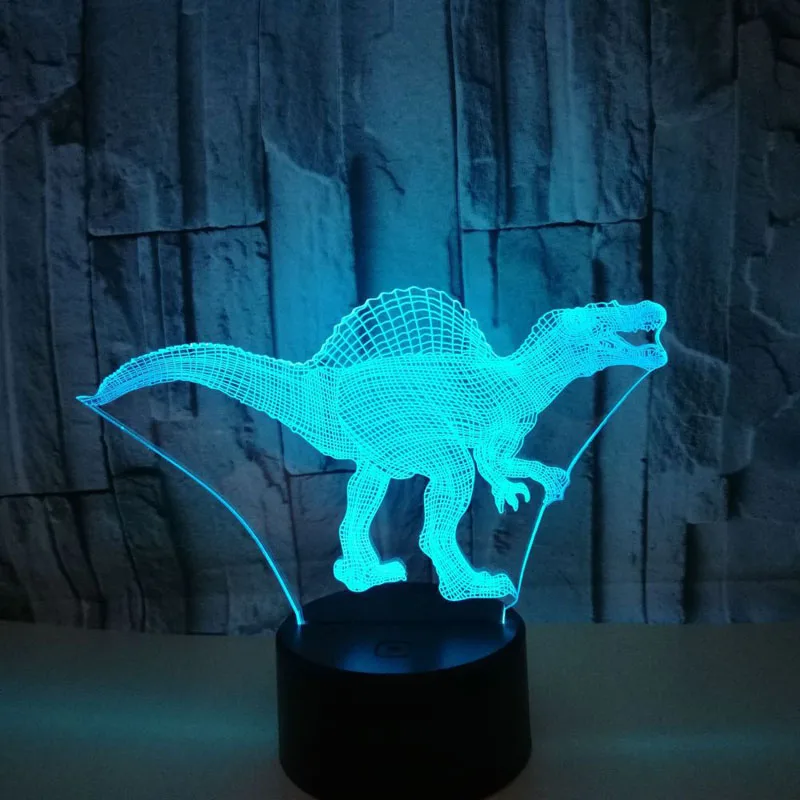 

YIMIA Novelty Gift USB 7 Colors Changing Fierce Dinosaurs Model LED Night Light 3D Table Desk Touch Lamp Children Sleep Lamp