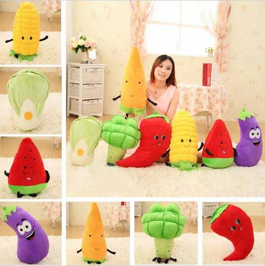 

Funny vegetable Plush toy cushion Broccoli Carrot Watermelon Corn Cabbage Pepper creative birthday gift