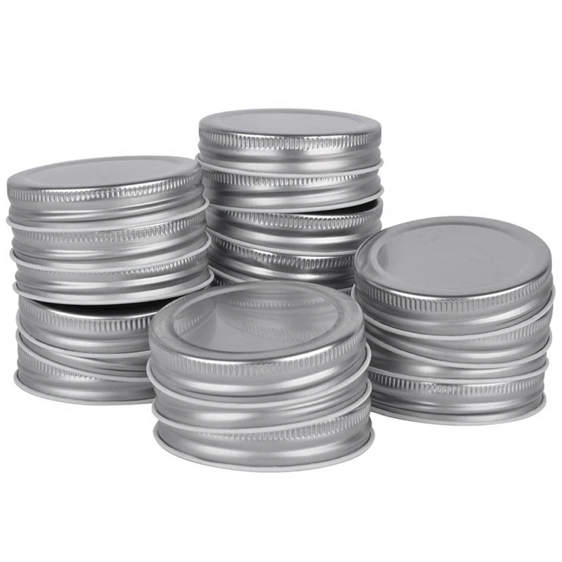 20-Piece Mason Jar Cap With Silicone Seal Conventional Mouth Leak-Proof And Safe Silver |