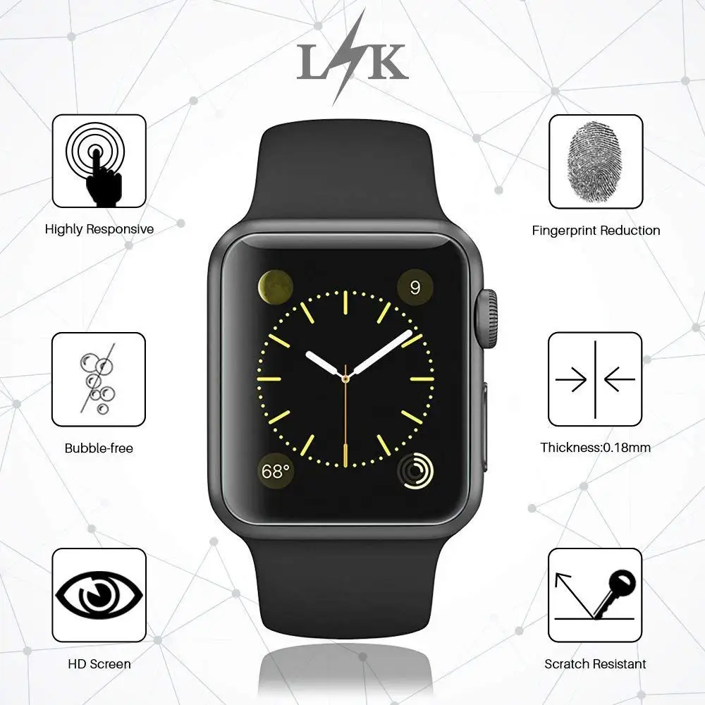 Защита экрана для Apple Watch 4 44 мм 40 мм 9D полное покрытие Защита от царапин защитная Гидрогелевая пленка аксессуары для часов
