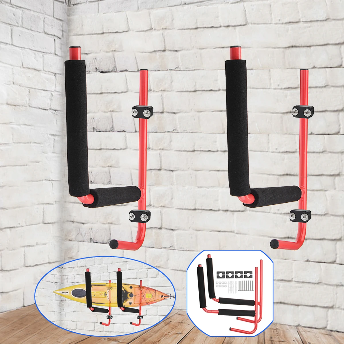 

Heavy Steel Kayak Hanger Kayak Ladder Wall Mount Storage Rack Bike Surfboard Canoe Hanger Holder
