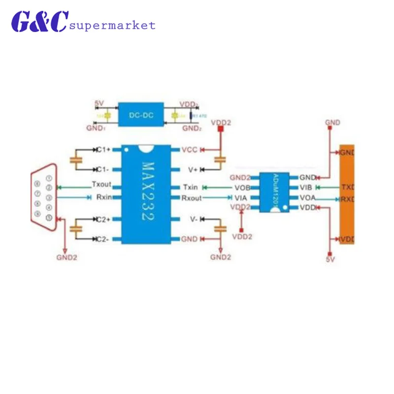 netic Isolator Board Module Replace Optocouplers CJMCU-1201 ADUM1201 Isolator ADUM1201ARZ SOIC 8 Isolator SPI Interface