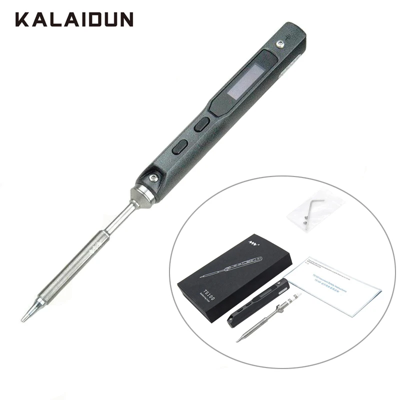

KALAIDUN TS100 Intelligent Programmable Electric Soldering Iron Digital LCD Adjustable Portable MINI USB Soldering Station