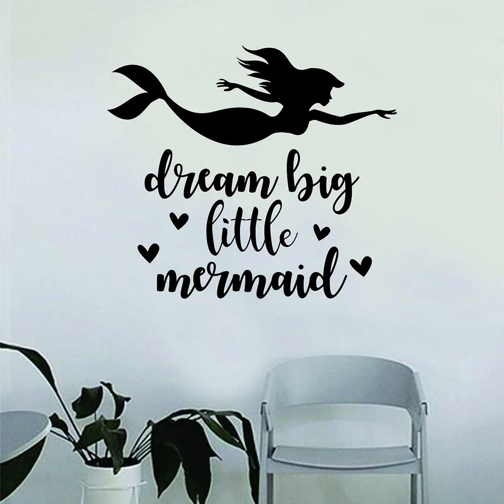 Виниловые Настенные стикеры Dream с изображением большой Русалочки наклейки для