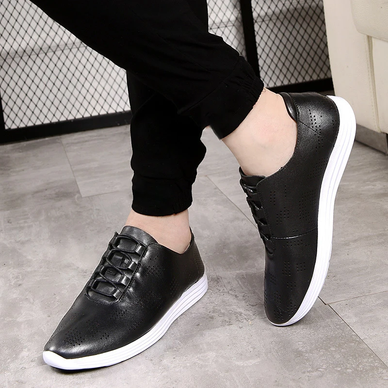 Peau Cuir Sneakers En allumette Rétro Automne Occasionnels Mode Chaussures Respirant Britannique De D'été Hommes Printemps Mâle Tout Vache LSMVGqUzp