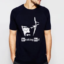 Новинка, летние мужские футболки с надписью «Breaking Bad Heisenberg», модная повседневная Уличная футболка с коротким рукавом и круглым вырезом, Camiseta Masculino