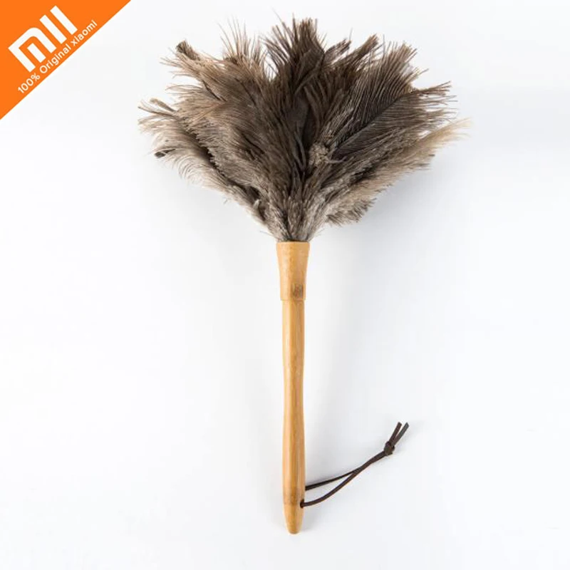 Дешево Оригинальный xiaomi mijia Страусиные волосы пылевые клещи антистатические перо duster мебель автомобиля диван чистящие средства