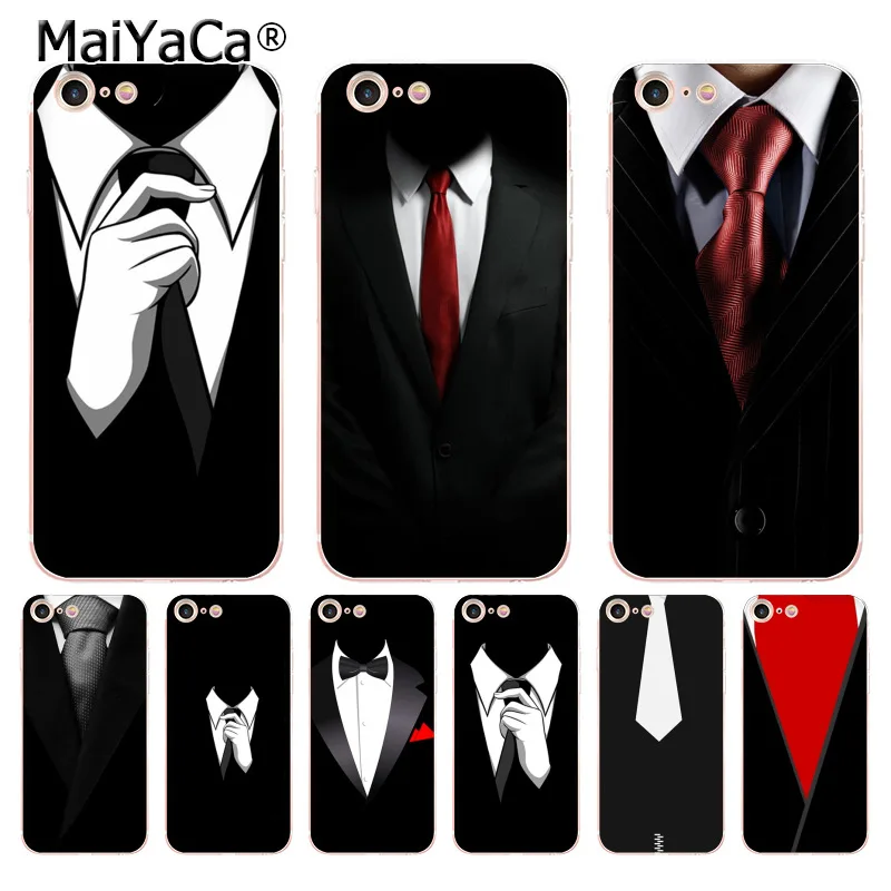 Чехол MaiYaCa Dark Suit Mystery Man Black Scrub из мягкого ТПУ для iPhone 8 7 6 6S Plus X 5 5S SE 11pro | Мобильные
