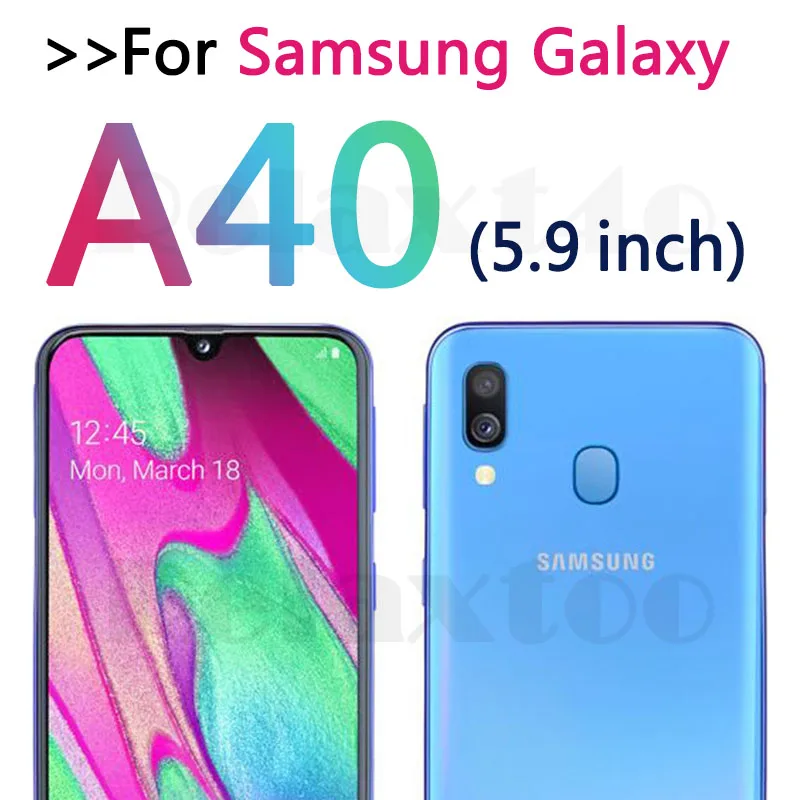 9D закаленное Стекло для samsung Galaxy A10 A20 A30 A40 A50 Экран протектор для samsung 10 20 30 40 50 полный наклеивающаяся защитная пленка - Цвет: A40