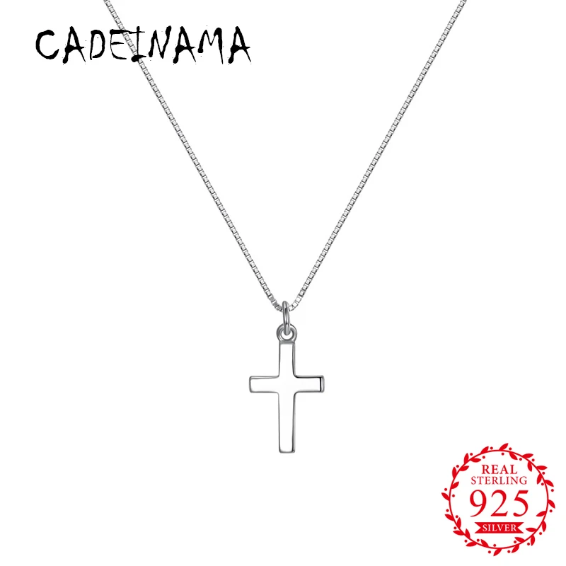 CADEINAMA Модный Крест для женщин и мужчин подлинный кулон из стерлингового серебра