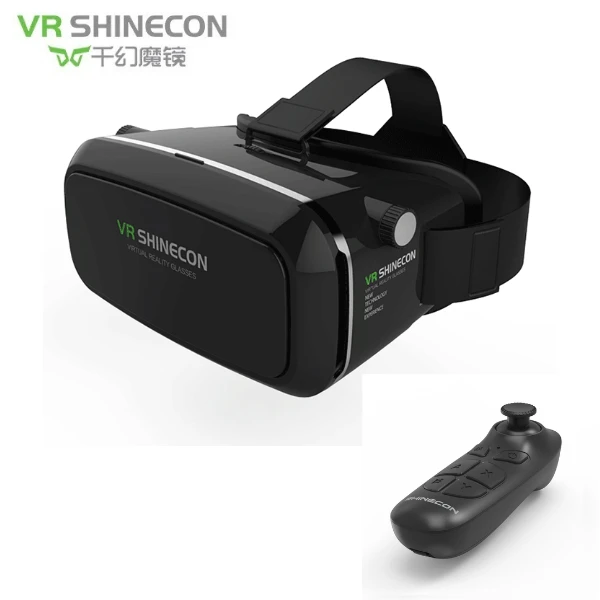 VR Shinecon Виртуальная реальность 3D очки Google Cardboard 2,0 Pro версия VR очки VR BOX 2,0 фильм для 4,5-6,0 'смартфона - Цвет: VR plus 888 remote