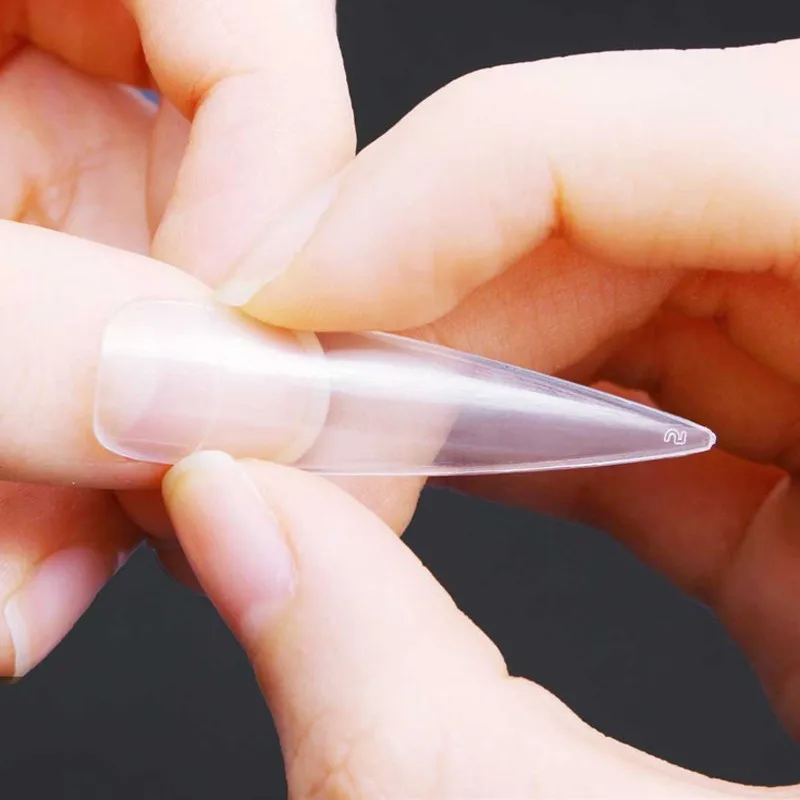 10pcs Half Cover French Stiletto Nails Acrylic Artificial False 10pcs Half Cover French Stiletto Nails Acrylic Artificial False Nail Tips Transpa Mirror Valse Nagels In From Beauty