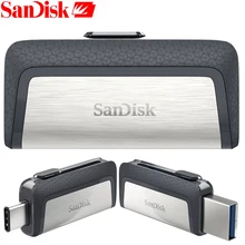 SanDisk Тип-C OTG накопитель для xiaomi5 Huawei p9 16 ГБ флешки 32 ГБ USB 3.1 flash drive 130 МБ/с. usb stick высокого Скорость 64 г/128 ГБ